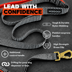 Traffic Handle Dog Leash with Neoprene Padded Handle - Hoddogs